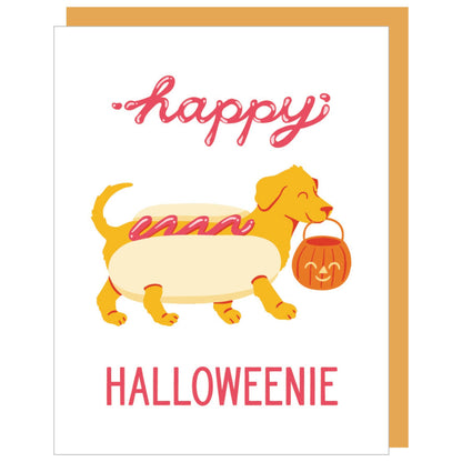 Weenie Dog Halloween Card