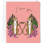 Love Leopards Valentine's Day Card