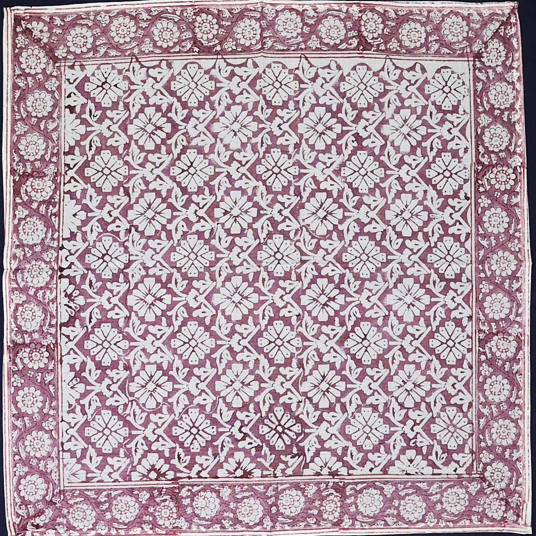 Block Printed Cotton Bandana |  Plum Mithai