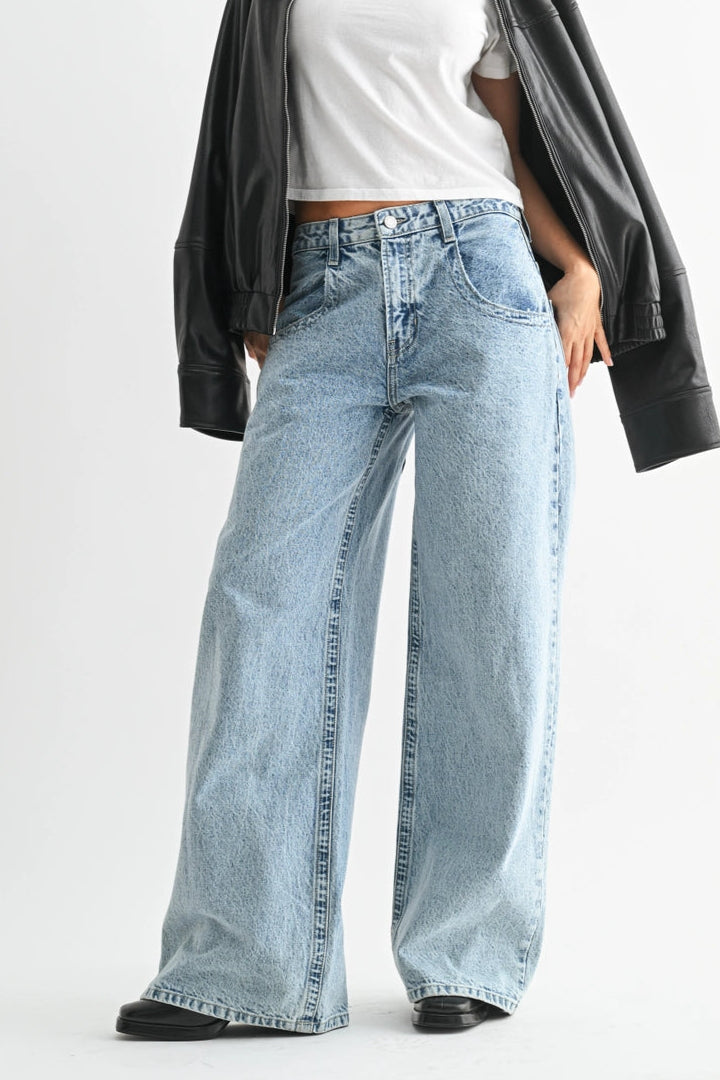 Relaxed Straight Super Wide Leg Denim
