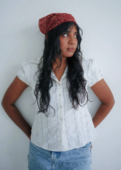 Kalamkari Cotton Bandana | Crimson Twist