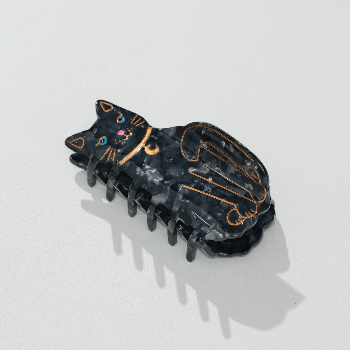 Black Cat Moon Hair Claw