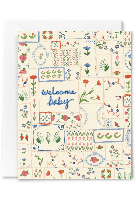 Welcome Baby Quilt Card