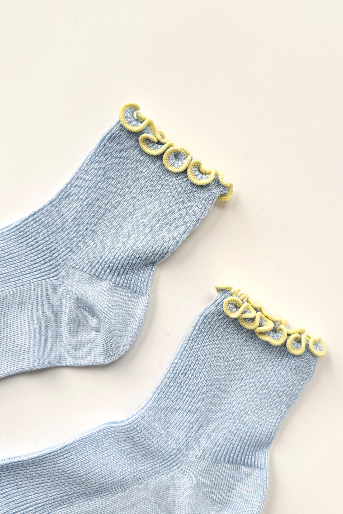 The Petite Ruffled Socks | Baby Blue