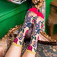 Festive Floral Sheer Socks