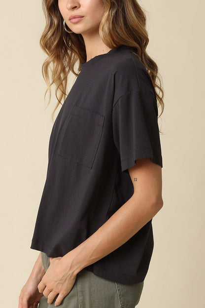 Breezy Relaxed Tee | Washed Black