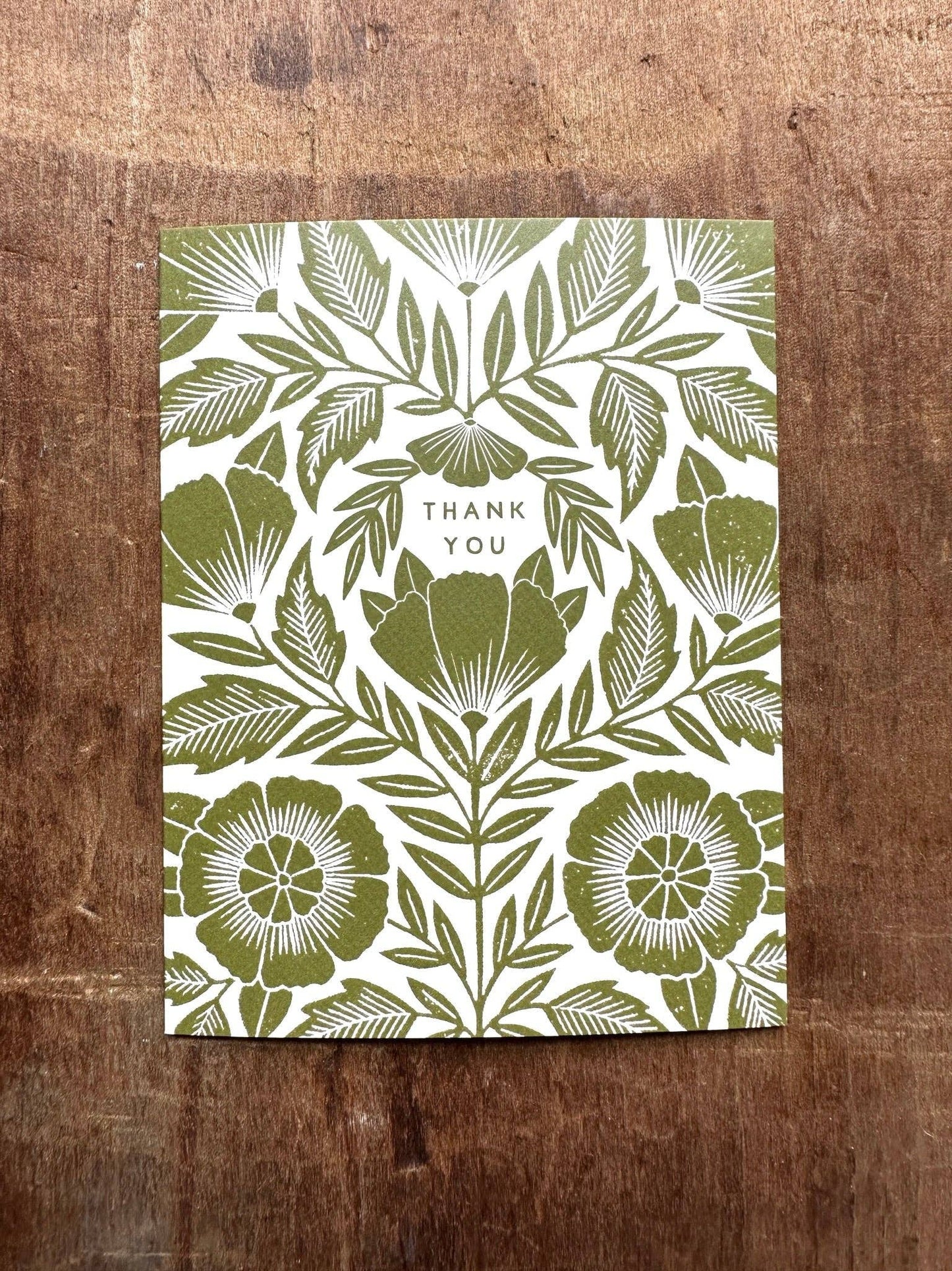 Thank You Green Floral