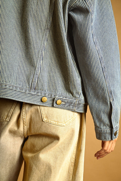 Railroad Stripe Denim Jacket