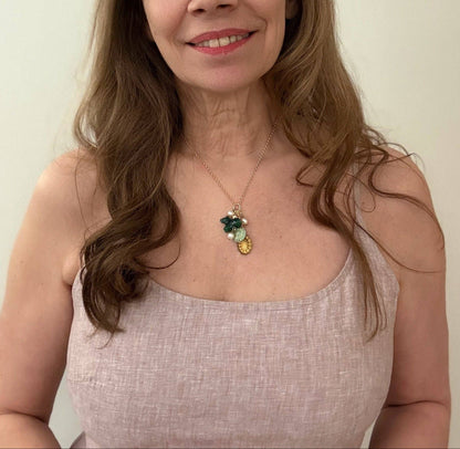 Elia Charm Cluster Necklace