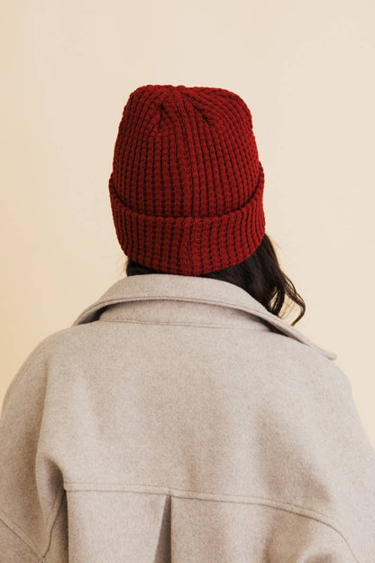 Toasty Waffle Beanie | Berry