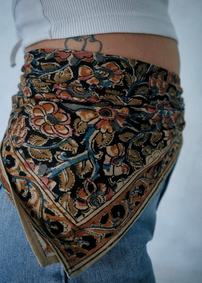 Kalamkari Cotton Bandana | Forest