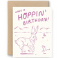 Hoppin' Birthday Jackrabbit Card