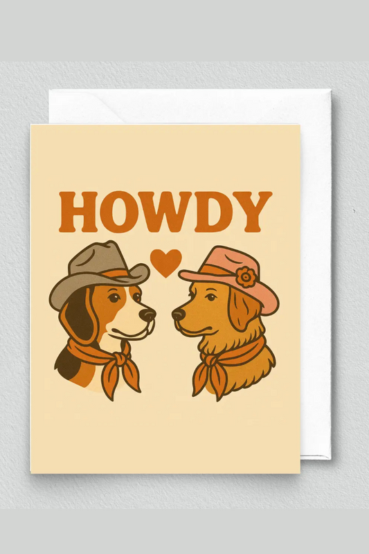 Howdy Cowboy Dogs Card
