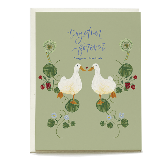 Lovebirds Wedding Card