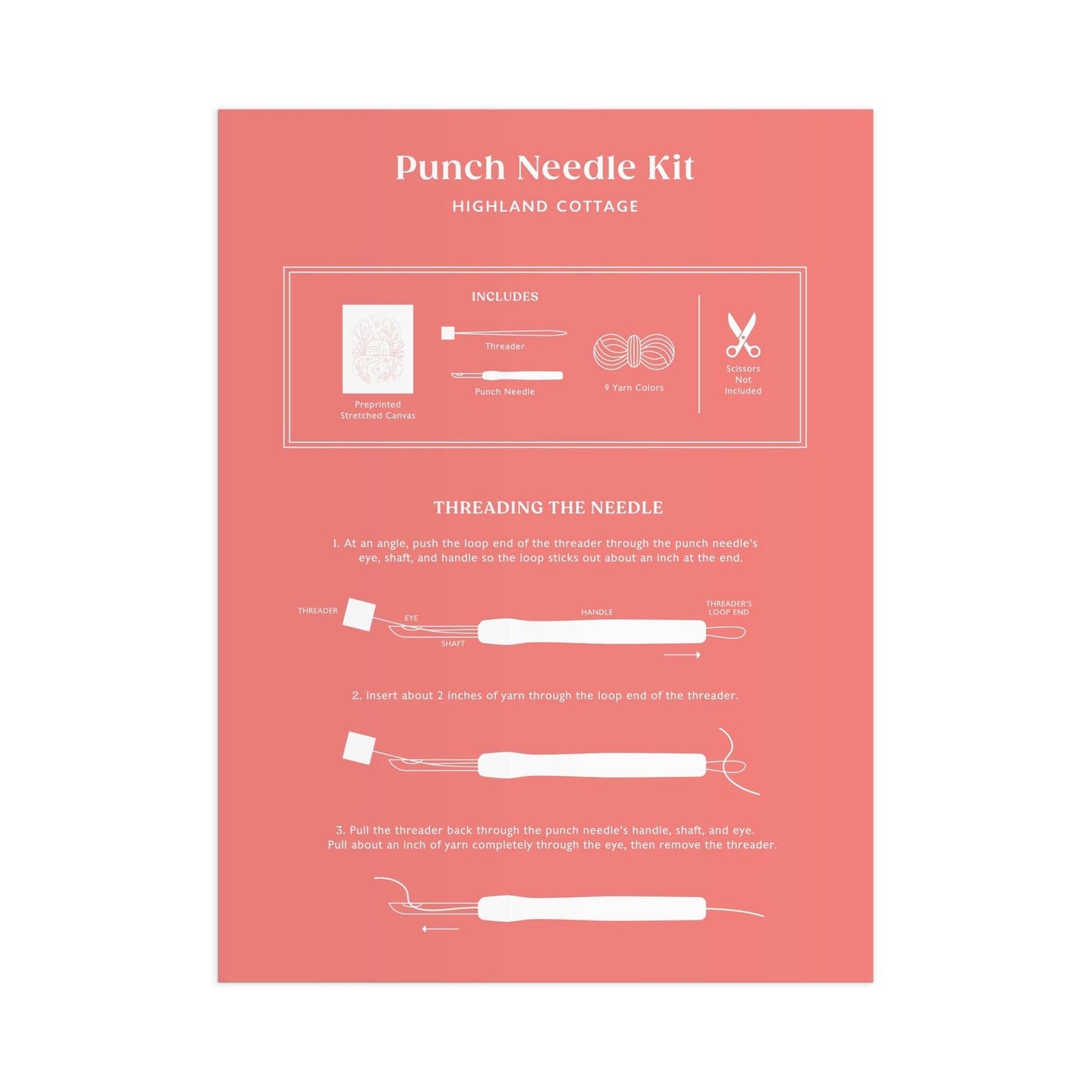 Highland Cottage Punch Needle Kit
