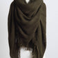 Open Weave Square Scarf | Olive