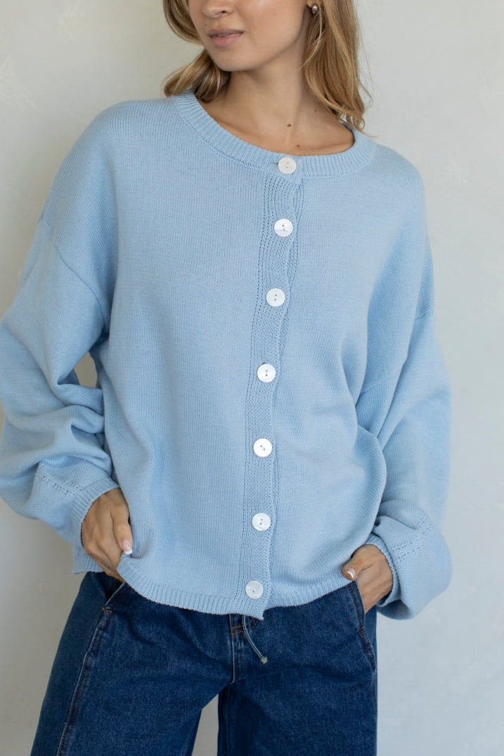 Willow Oversized Cardigan | Sky Blue