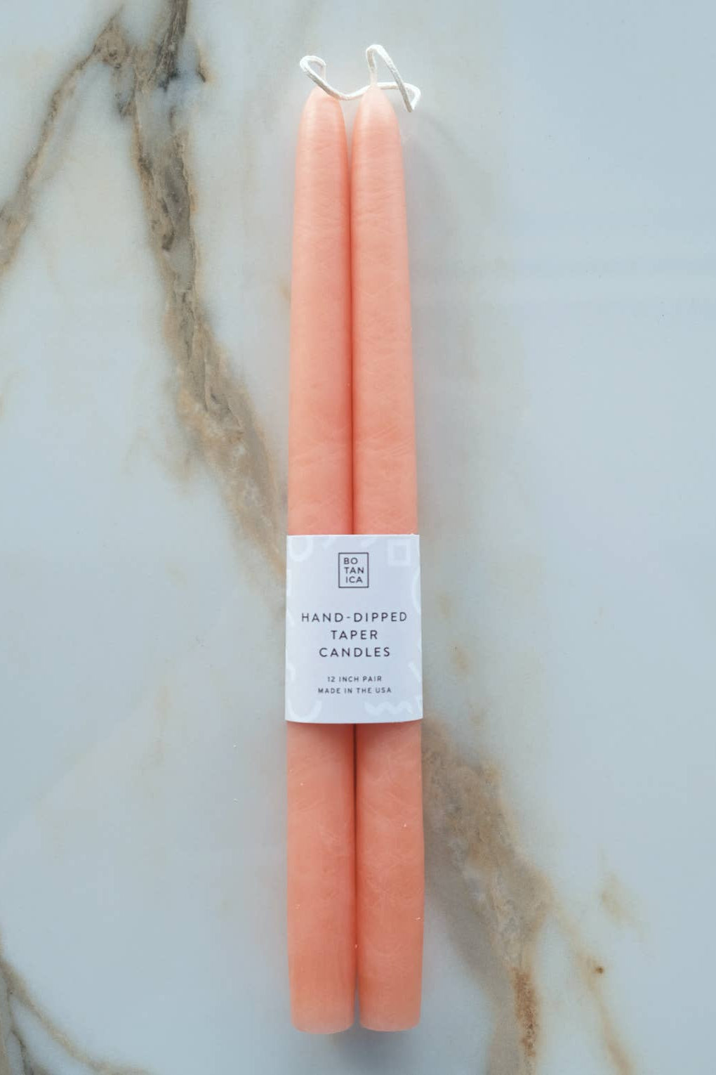 Hand-Dipped Taper Candles | Shell Pink