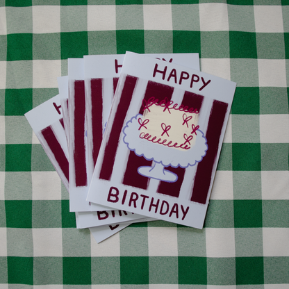 Happy Birthday Cake Greeting Card