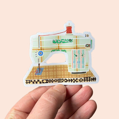 Retro Sewing Machine Sticker