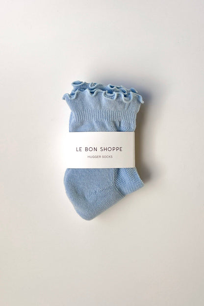 Ruffled Hugger Crew Socks | Vanilla