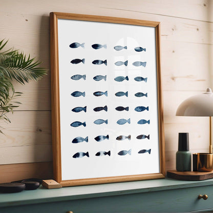 Indigo Fish Print | 8 x 10