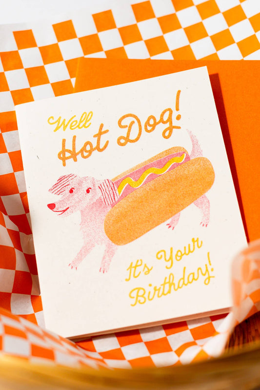 Hot Dog Birthday Card