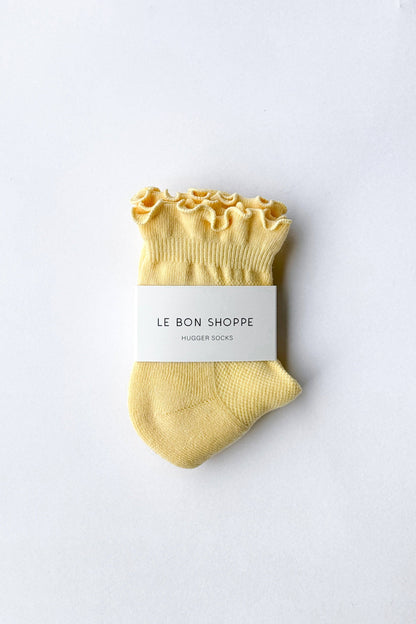 Ruffled Hugger Crew Socks | Vanilla