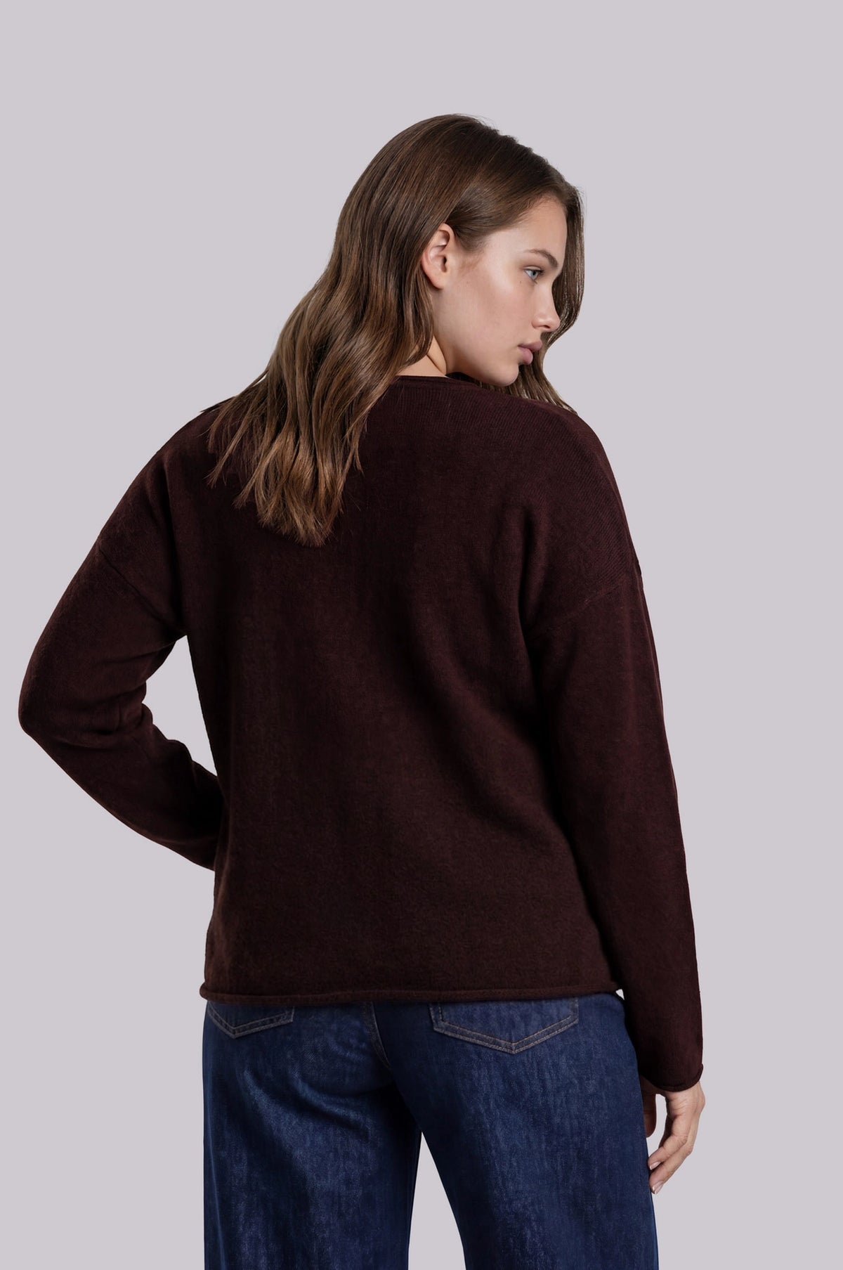 Roll Neck Sweater | Redwood | Extended