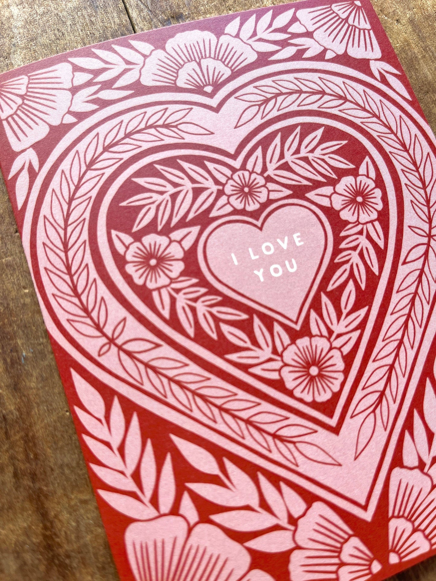 I Love You Heart Card