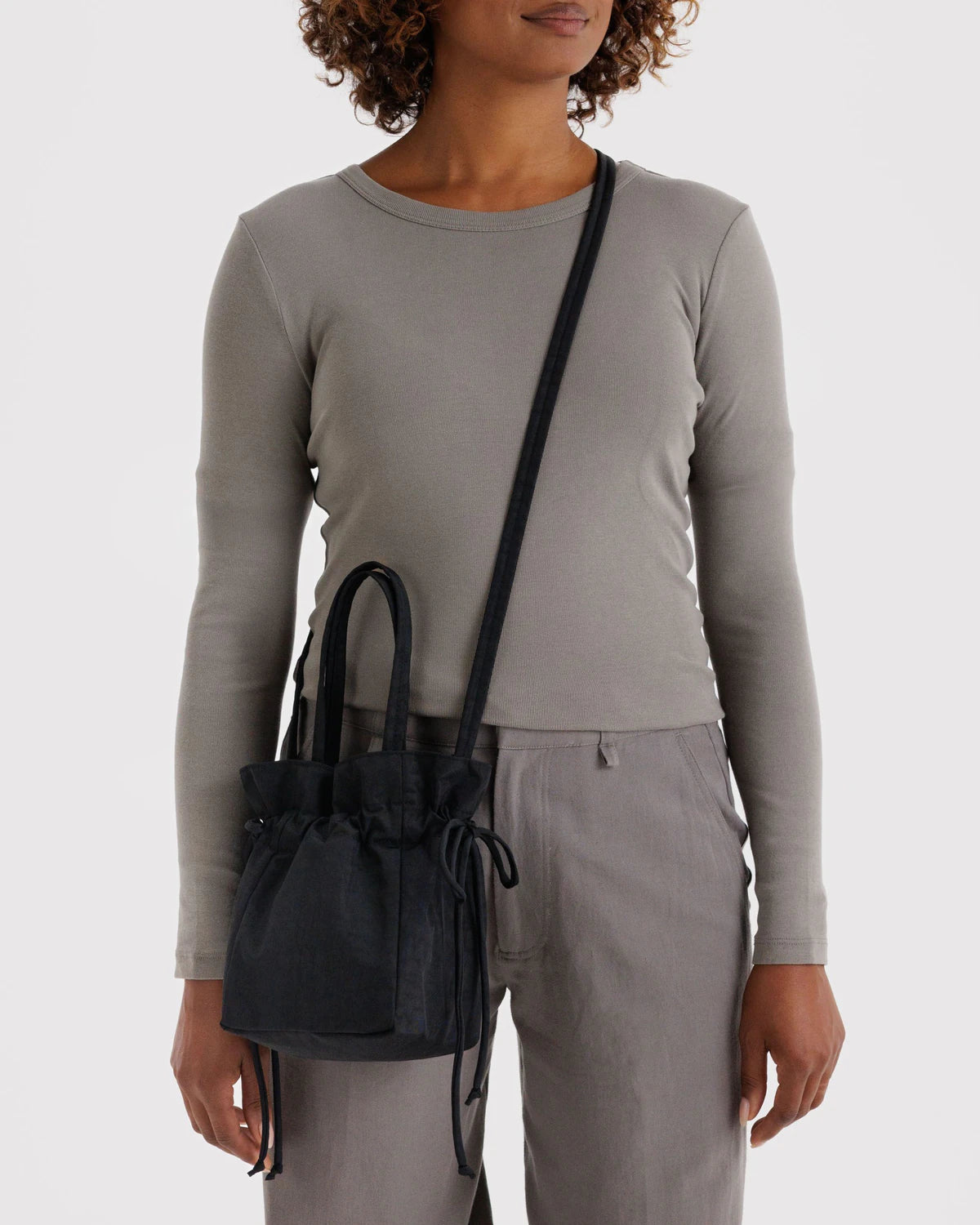 Nylon Drawstring Bag | Black