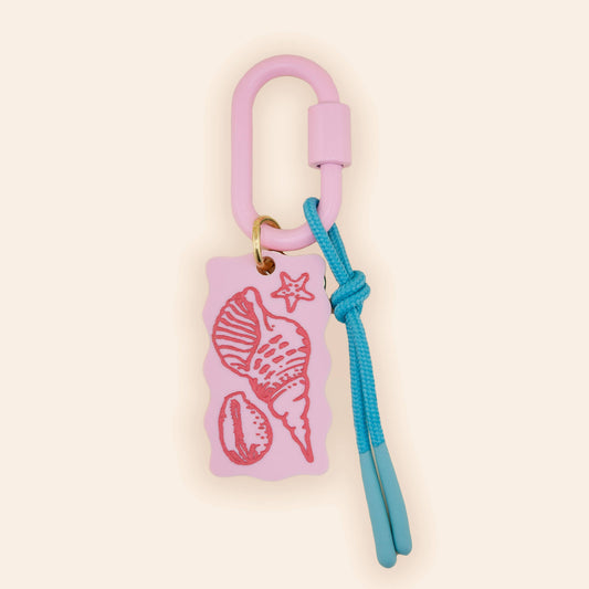 Bag Charm Keychain | Pink Shells