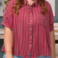 Raspberry Lemonade Cotton Gauze Shirt