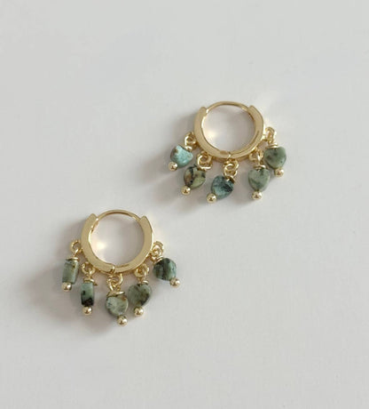 Blocky Heart Huggie Hoop Earrings