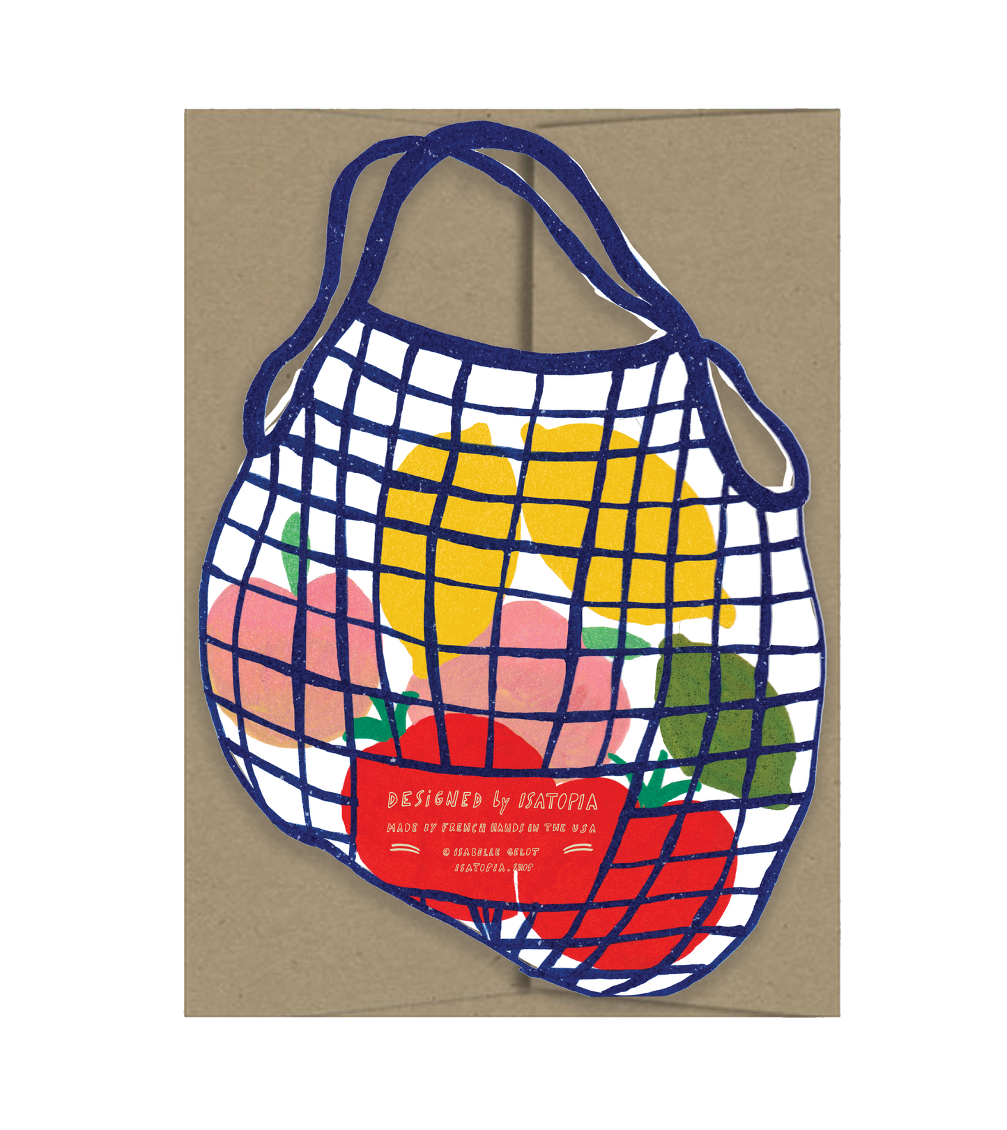 Market Bag Die Cut Card