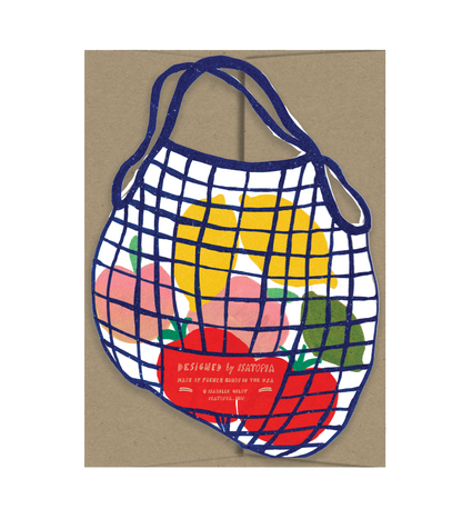 Market Bag Die Cut Card