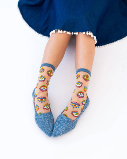 Evil Eye Sheer Socks