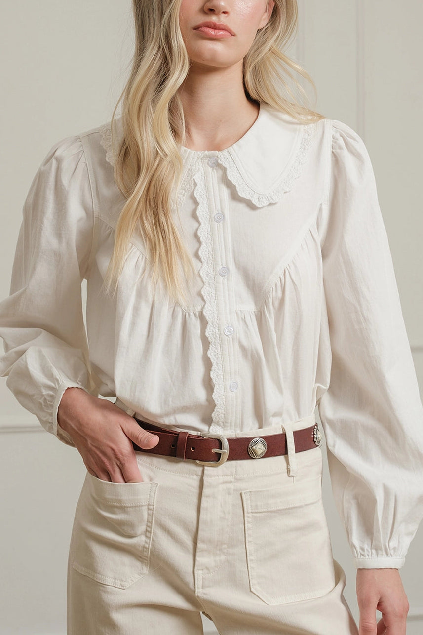 Sweet Heirloom Collared Blouse