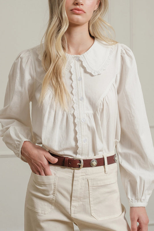 Sweet Heirloom Collared Blouse