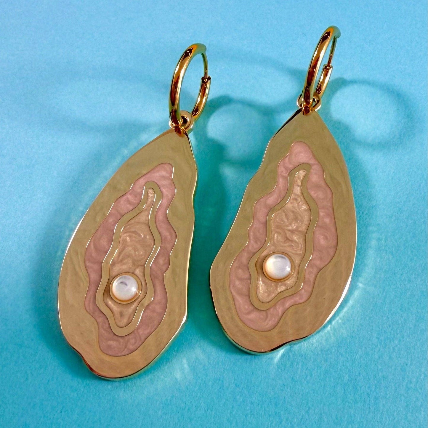 Oyster Hoop Earrings