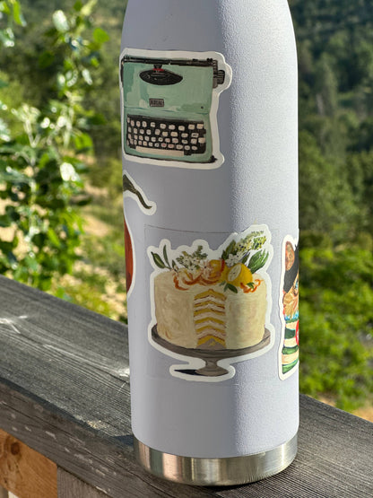 Fancy Lemon Cake 3" Die Cut Sticker