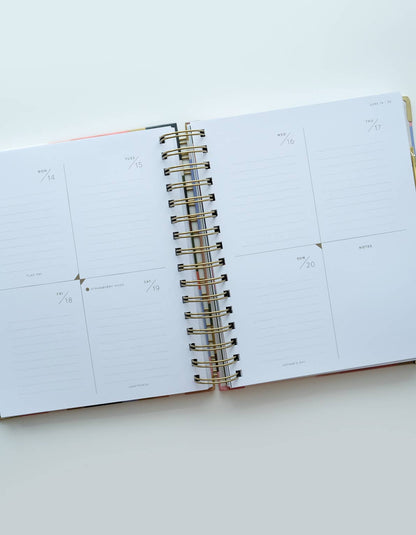 2027 Spiral Bound Planner | Folk Art Tulip