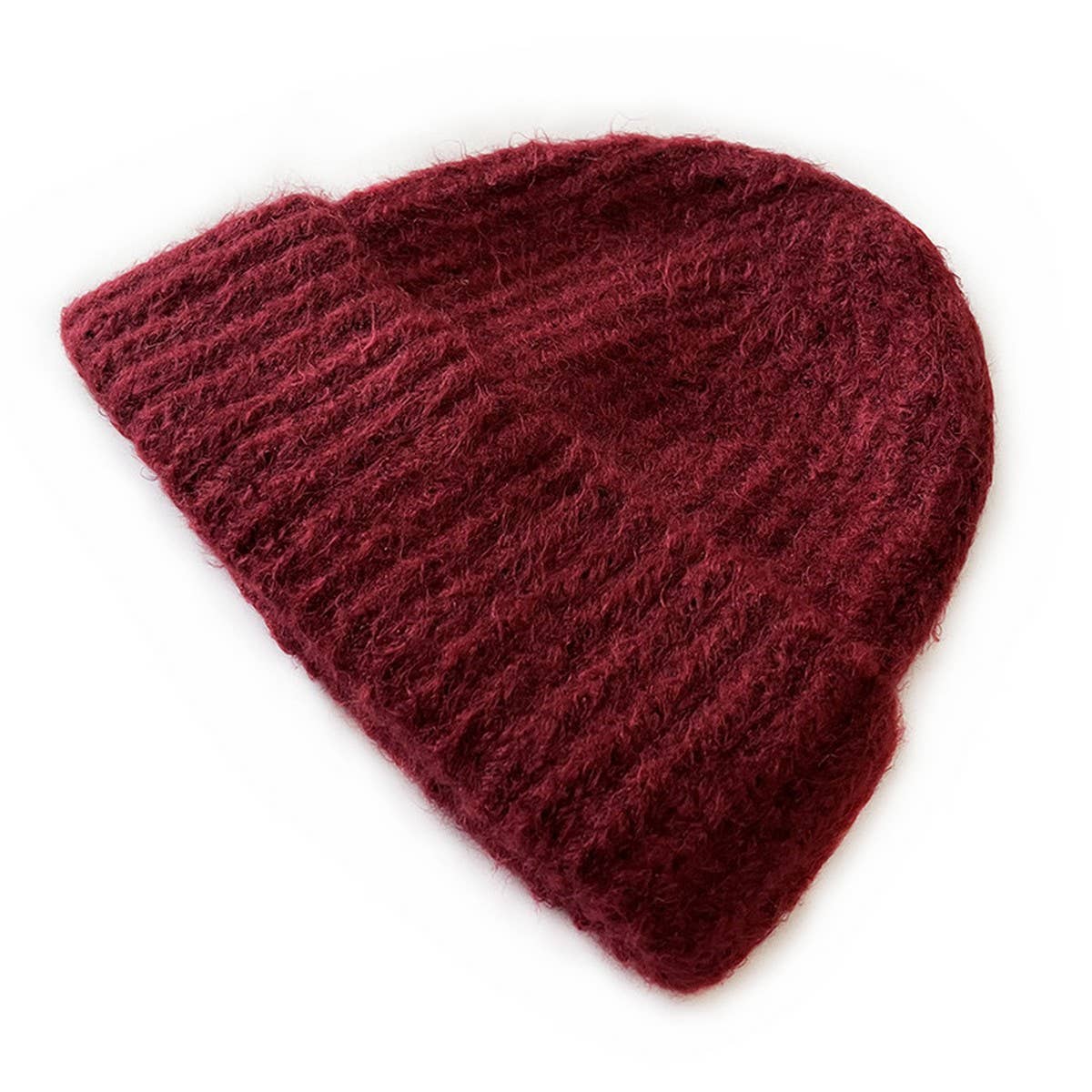 Solid Knit Beanie | Wine
