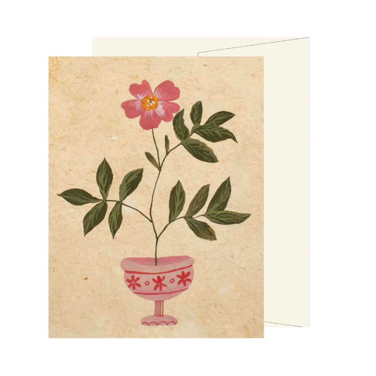 Pink Floral Vase Card