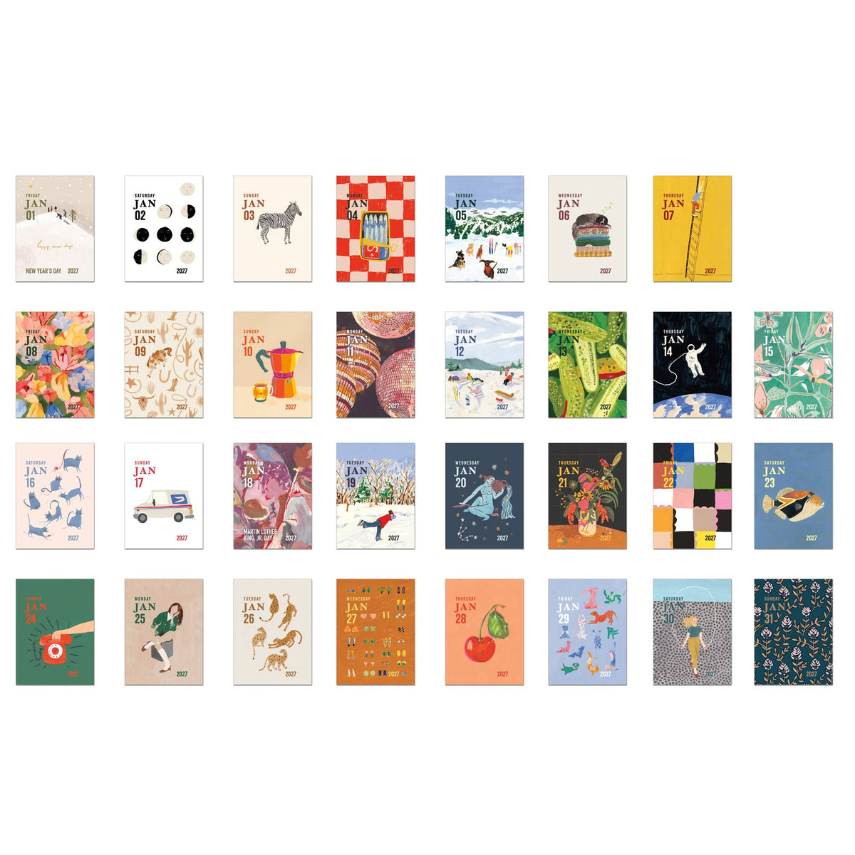 2027 Daily Post Calendar