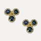 Trifecta Studs | Blue Sapphire