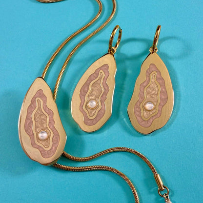 Oyster Hoop Earrings