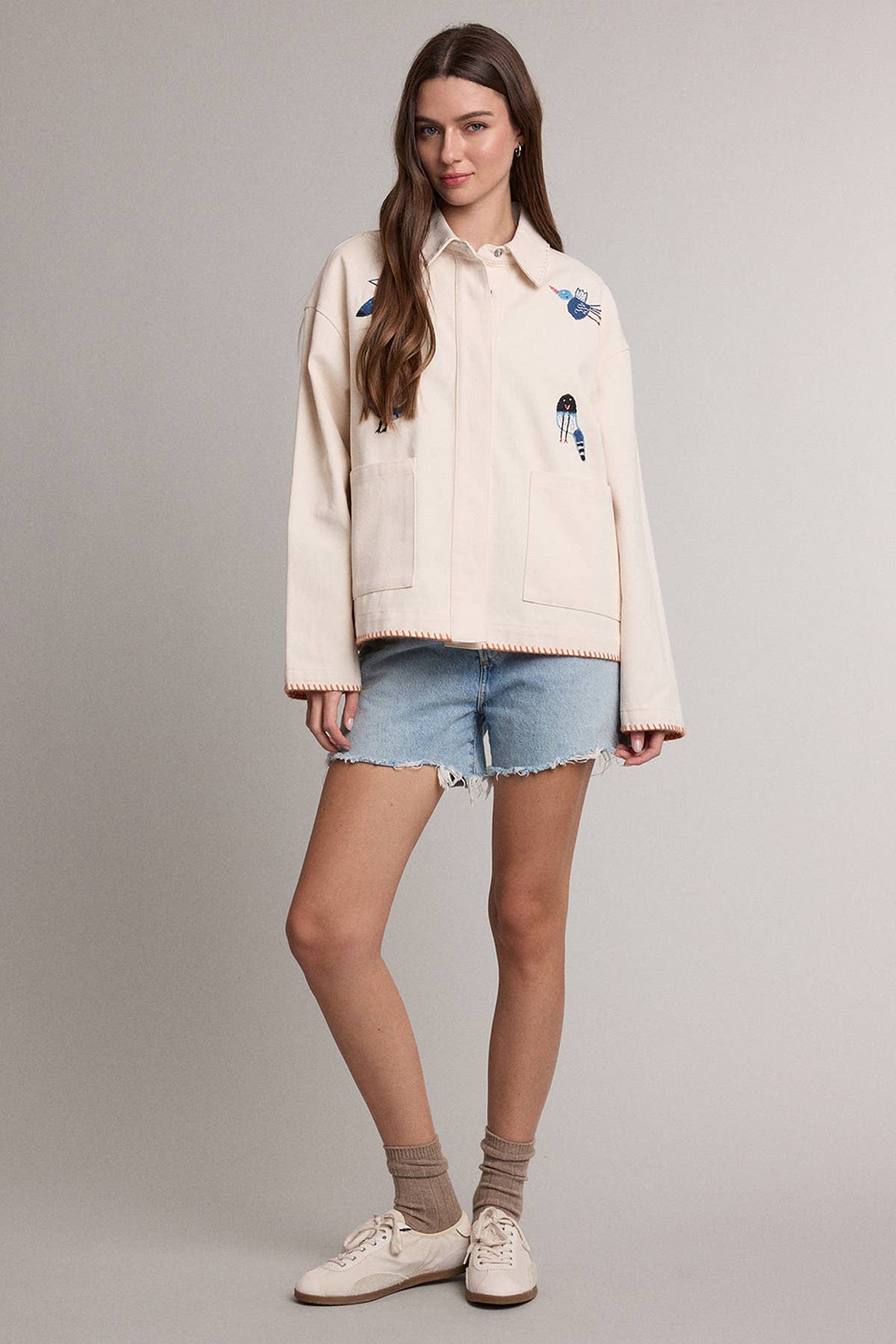 A Little Birdy Told Me Utility Shacket