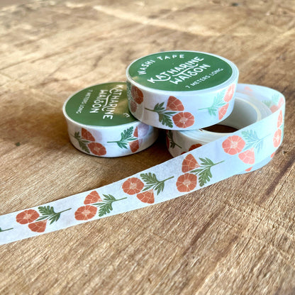 Orange Poppy Washi Tape