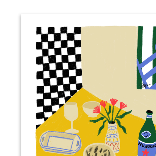 Dining Table Art Print | 11 x 14